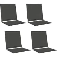vidaXL Zitkussen en Rugkussen Polyester Antraciet 47 x 45 x 2 cm