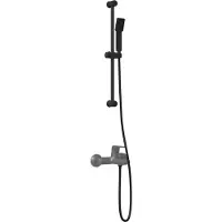 vidaXL Douche Systeem Set Zwart 70 cm ABS Kunststof
