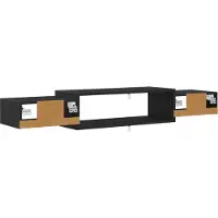 vidaXL Wand gemonteerd TV Kast Muurmontage Zwart eiken