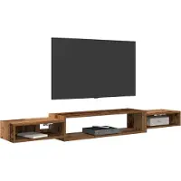 vidaXL Wand gemonteerd TV Kast Muurmontage Oud hout 180 x 28 x 21 cm
