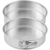 Zenker 9341750 Set van 2 springvormen van getinplateerd staal, Ronde taartvorm van blik, Zilver, Getinplateerd staal, 26cm