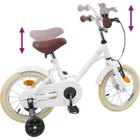 vidaXL Kinderfiets 14 Inch voor 3-5 jaar oud Wit