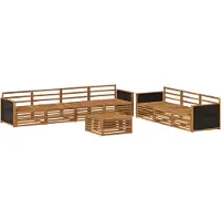 vidaXL Buiten bank set 8 st Naturel Massief Acacia Hout