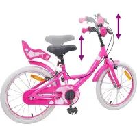 vidaXL Kinderfiets 18 Inch voor 5-7 jaar oud Roze