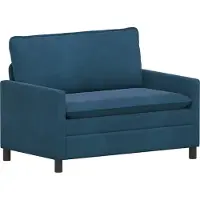 vidaXL Bankstel 2 st Blauw Fluweel