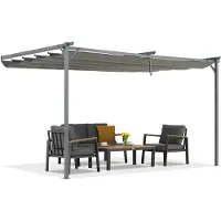 Garden Point Antraciet terrasoverkapping Santana 4x4m Tuinpunt