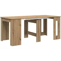 vidaXL Eettafel Artisanaal eiken 180 x 85 x 75 cm Bewerkt hout