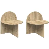 vidaXL Nachtkastje 2 pcs Sonoma Eiken 40 x 35,5 x 45,5 cm