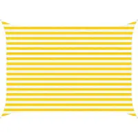 vidaXL Zonneschaduw Geel en Wit 3,5 x 2,5 m 100% Polyester Oxford