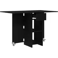 vidaXL Eettafel 115 x 70 x 75 cm Bewerkt hout Zwart eiken Rechthoekig