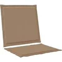 vidaXL Zitkussen en Rugkussen Polyester Taupe 47 x 45 x 2 cm