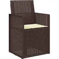 vidaXL Tuinstoelen 2 st Bruin en crèmekleurig PP