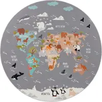 TT Home Kinderkamertapijt, jongenskamertapijt, meisjeskamertapijt, antislip dieren, aarde
