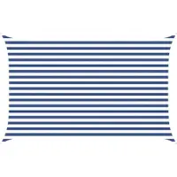 vidaXL Zonneschaduw Blauw en Wit 4 x 2,5 m 100% Polyester Oxford