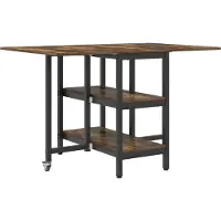 vidaXL Eettafel 122 x 80 x 76,5 cm Bewerkt hout Gerookt eiken