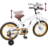 vidaXL Kinderfiets 16 Inch voor 4-6 jaar oud Wit