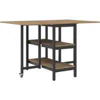 vidaXL Eettafel 122 x 80 x 76,5 cm Bewerkt hout Artisanaal eiken
