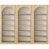 Vente-unique Set van 3 boekenkasten met 6 vakken - Licht natuurlijk - CYMORA