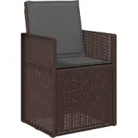 vidaXL Tuinstoelen 2 st Bruin en antracietkleurig PP