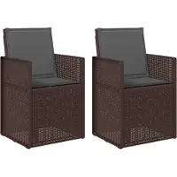 vidaXL Tuinstoelen 2 st Bruin en antracietkleurig PP