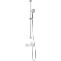 vidaXL Doucheset, chroom, 100 cm, roestvrij staal
