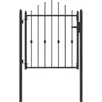 vidaXL Hekpoort ASTEN 100 x 100 cm Metaal Zwart Vergrendelbaar