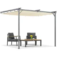 Garden Point Crèmekleurige terrasoverkapping Santana 4x4 m