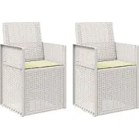 vidaXL Tuinstoelen 2 pcs Wit en crèmekleurig PP