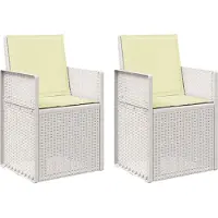 vidaXL Tuinstoelen 2 st Wit en crèmekleurig PP