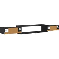 vidaXL Wand gemonteerd TV Kast Muurmontage Zwart eiken
