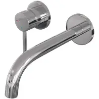 Brauer Chrome Edition Inbouw Wastafelmengkraan met Gebogen Uitloop en Rozetten Model A2 Chroom