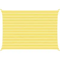 vidaXL Zonneschaduw Geel en Wit 5 × 3,5 m 100% Polyester Oxford
