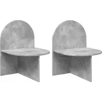 vidaXL Nachtkastje 2 pcs Betongrijs 48 x 49 x 65 cm Geconstrueerd hout