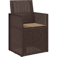 vidaXL Tuinstoelen voor de eethoek, 2 stuks, bruin en taupe, gemaakt van PP (polypropyleen)