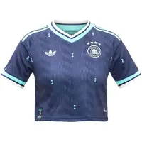 Adidas Tricot 'Germany 26 Away Cropped' navy / turquoise / wit