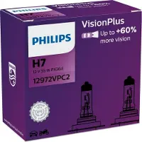 Philips Lamp Halogeen H7 VisionPlus Plus 60% 12V/55W, 2 Stuk