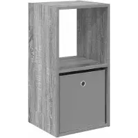 vidaXL Nachtkastje Grijs Sonoma 35 x 32 x 68,5 cm Bewerkt hout
