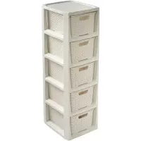 BranQ - Ladesysteem - Kast met 5 manden - antiek wit