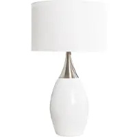 Invicta Tafellamp CARLA 60 cm linnen kap wit - 37006
