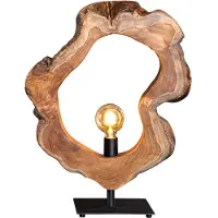 Invicta Tafellamp ORGANIC ARTWORK 55cm teakhout naturel - 44683
