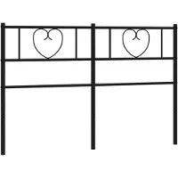 vidaXL Vervangend hoofdbord 150 cm metaal zwart