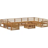 vidaXL Buiten bank set 10 st Naturel Massief Acacia Hout