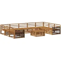 vidaXL Buiten bank set 10 st Naturel Massief Acacia Hout