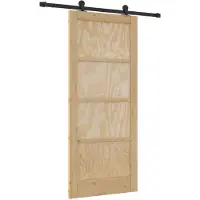 vidaXL Schuifdeur ORKDAL 86 x 198,5 cm Massief grenenhout Naturel