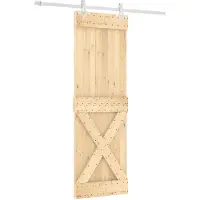 vidaXL Schuifdeur 70 x 210 cm, massief beuken (onbehandeld)