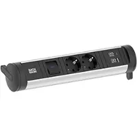 Bachmann CYCLE Basis 2xCEE7/3 1xschakelaar 1xUSB A/C 22W 0,2m GST18