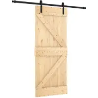 vidaXL Schuifdeur 85 x 210 cm, massief beuken (onbehandeld)