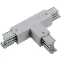 Nobrand T-verbinder Noa aardedraad buiten rechts, grijs, alu / grijs / zink, Aluminium