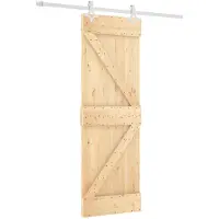Syfax Schuifdeur 70 x 210 cm Massief Grenenhout (Niet-Behandeld)