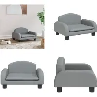 vidaXL Hondenbed, lichtgrijs, 50x40x30 cm, stof - Hondenbed - Hondenbedden - Hondenbank - Dierenbank